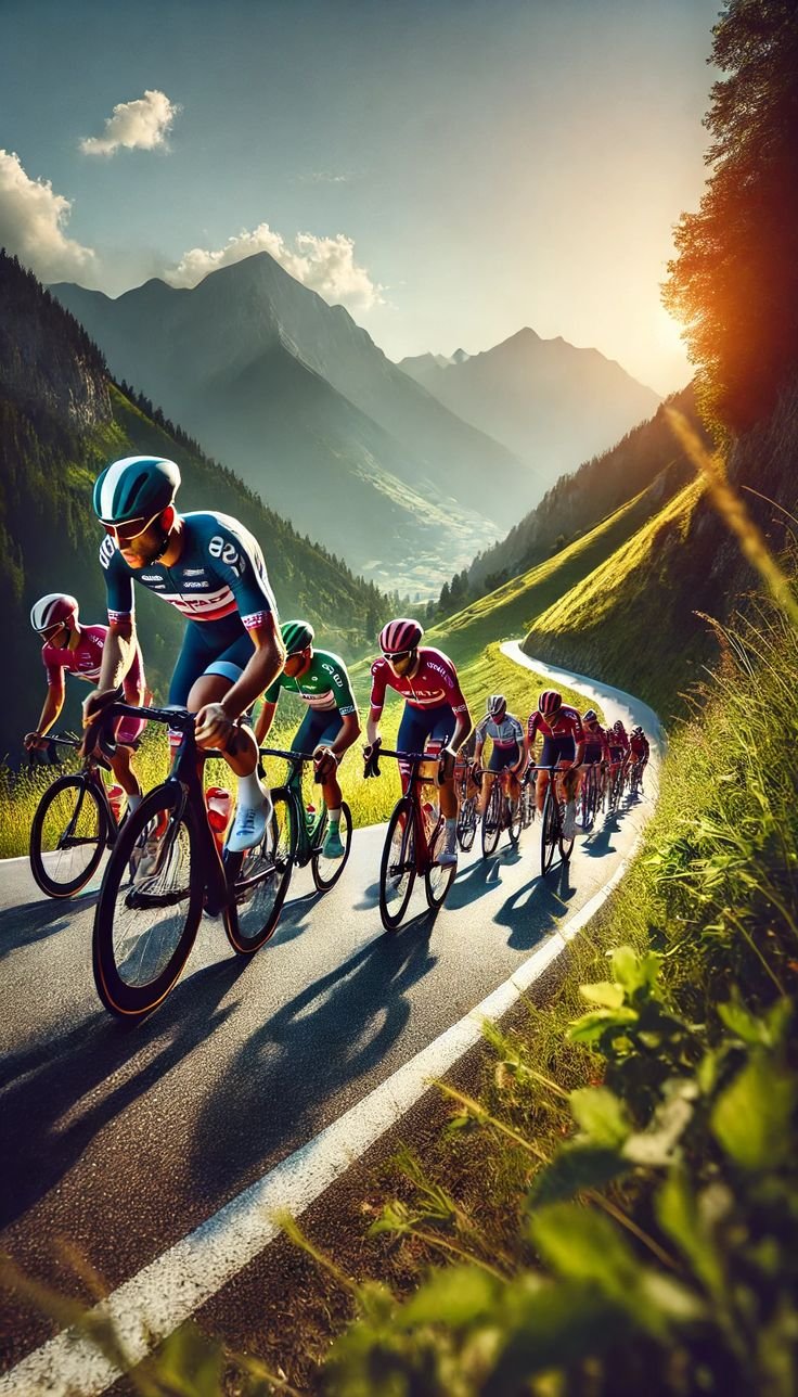 Cyclist during long ride