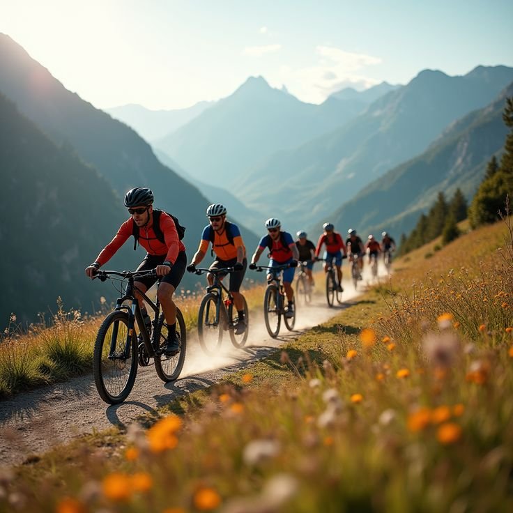 Cyclist on endurance ride